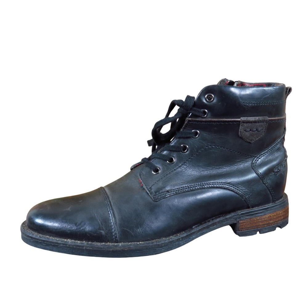 Structure Laken Mens Combat Boots Size 10.5 Tactical Utility Black Leather